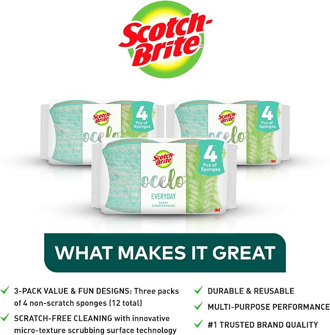 Scotch-Brite ocelo Non-Scratch Scrub Sponges, Scratch-Free - Image 3