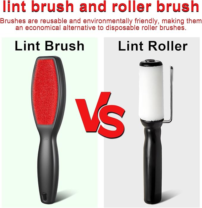 3 Pack Lint Brushes for Clothes, Double-Sided Lint Remover Brush, Reusable Pet - Image 4