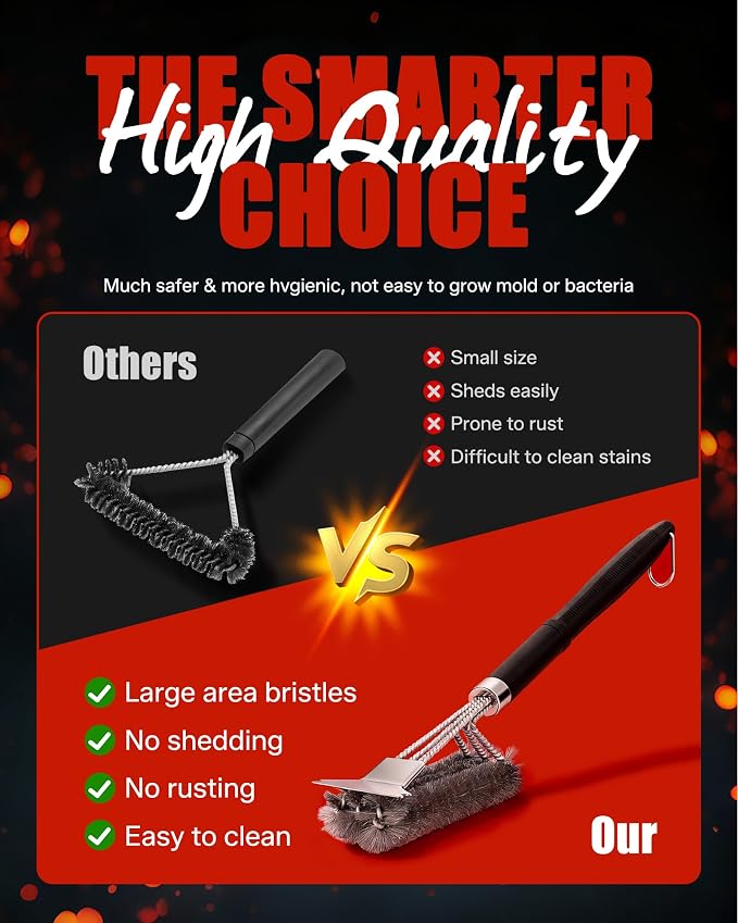 Grill Brush with Scraper - Image 4