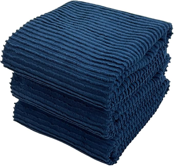 Serafina Home Royal Nautical Blue Kitchen Hand Dish Towels: Oversized 28" x 18" by SerafinaHome