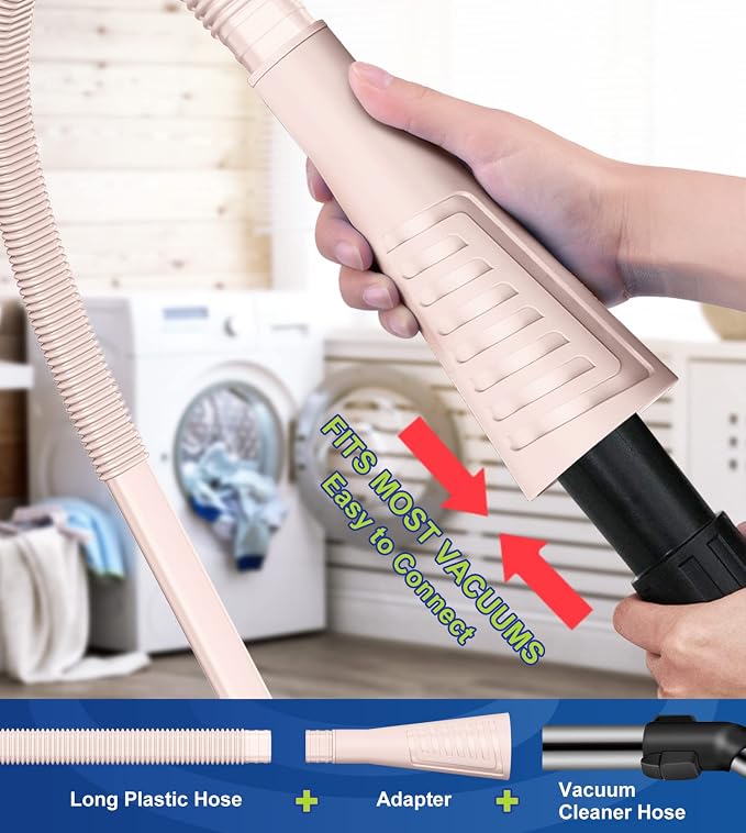 2 Pieces Dryer Vent Cleaner Kit Dryer Lint Brush Vacuum Hose Attachment Brush - Image 3