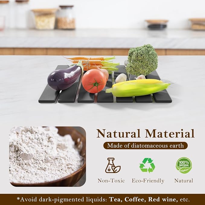 Stone Dish Drying Mats for Kitchen Counter, 15.5“x 11.8”, Eco-Friendly - Image 5