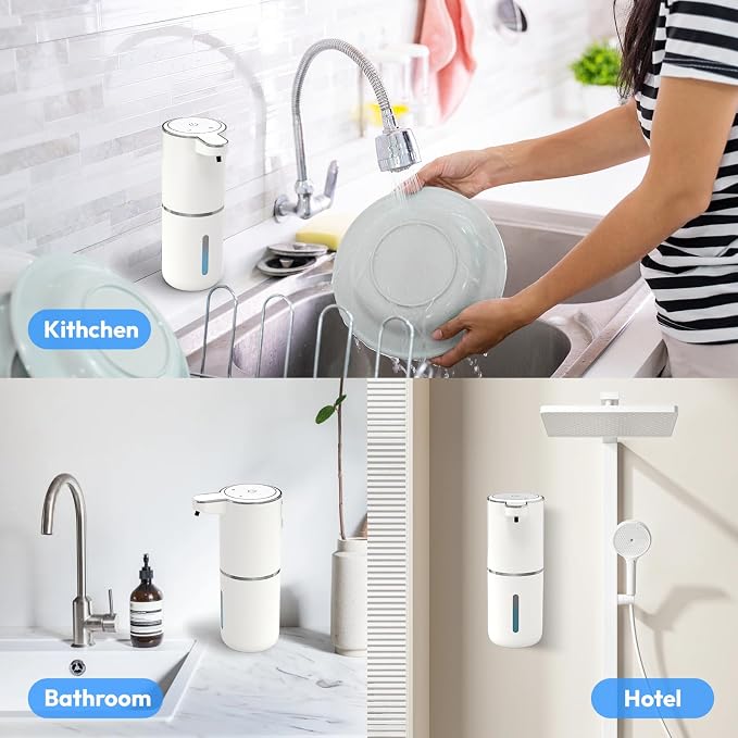 Automatic Soap Dispenser Touchless, Liquid Hand Soap Dispenser 12.8oz USB - Image 8