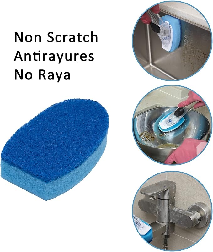 Dish Wand & 7 Pack Dishwashing Sponge Refills Non Scratch, dishwashing Sponge - Image 5