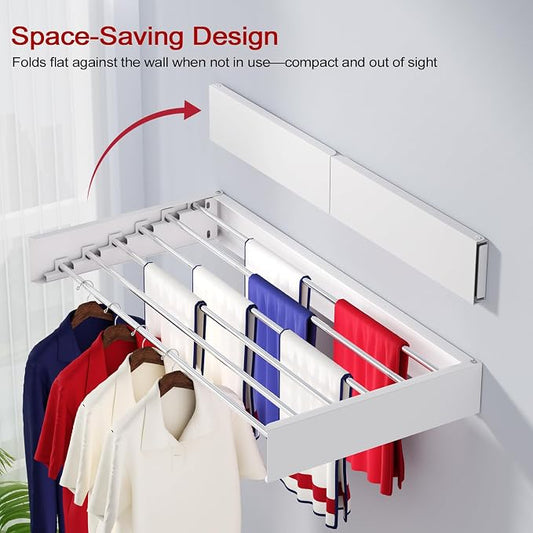 Wall Mounted Drying Rack 40", Foldable Laundry Drying Rack - Image 2