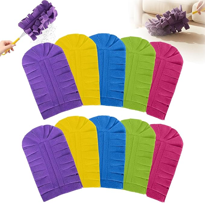 Reusable Dusters for Cleaning, 360° Washable Duster Pads, Heavy Duty Reusable by PUSKIU
