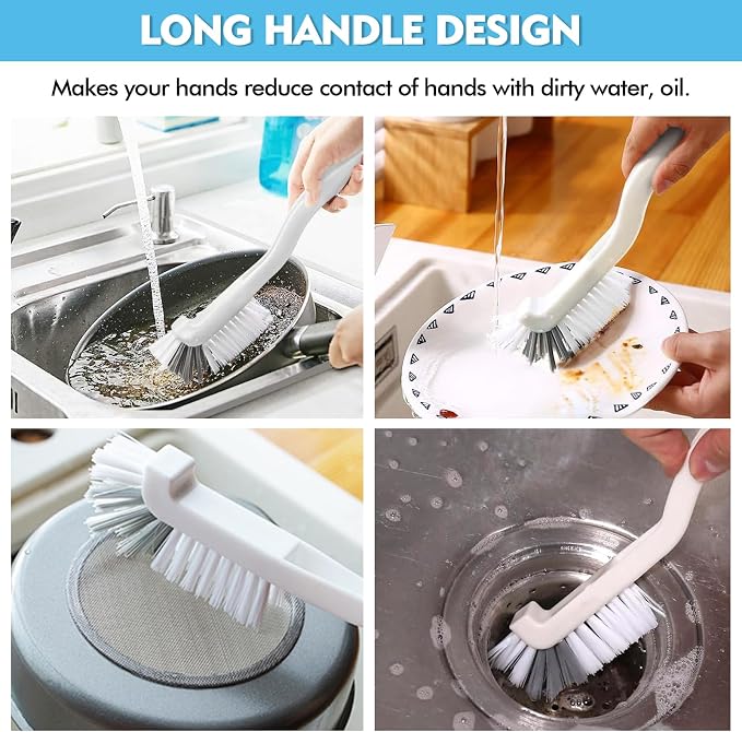 Dish Scrub Brush 8PCS Small Scrub Brush Nylon Gap Cleaning Brush - Image 5