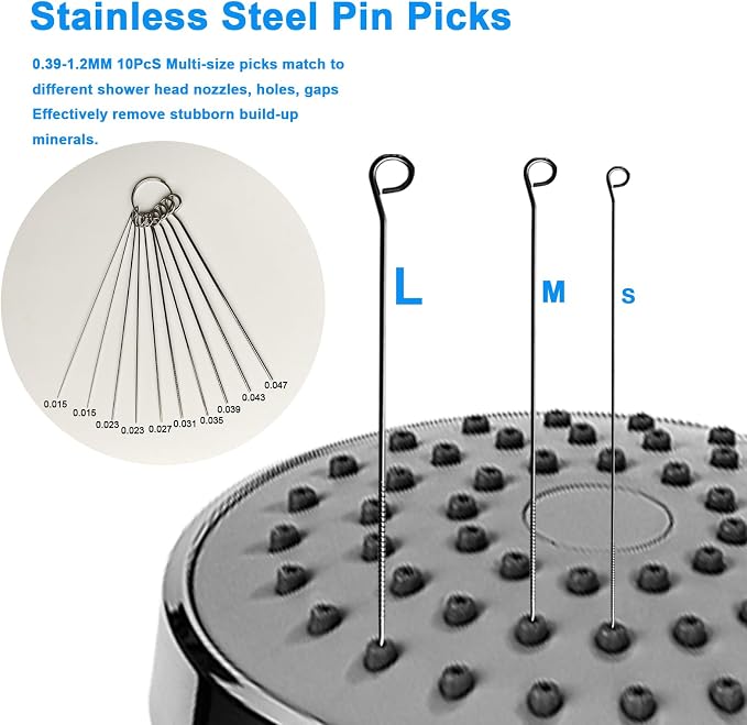 Multiplesize Showerhead Cleaner Tools, Shower Head Cleaning Brushes Small Hole - Image 5