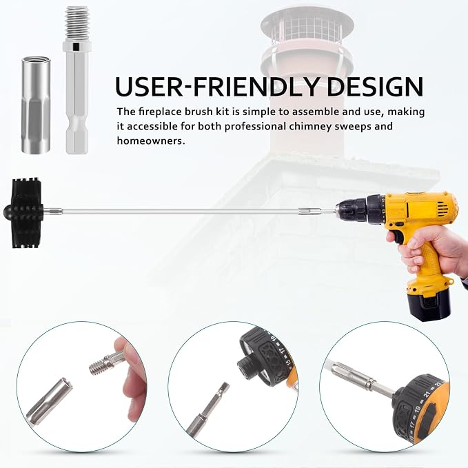 BESPORTBLE 1 Set Chimney Cleaning Brush Kit - Image 4