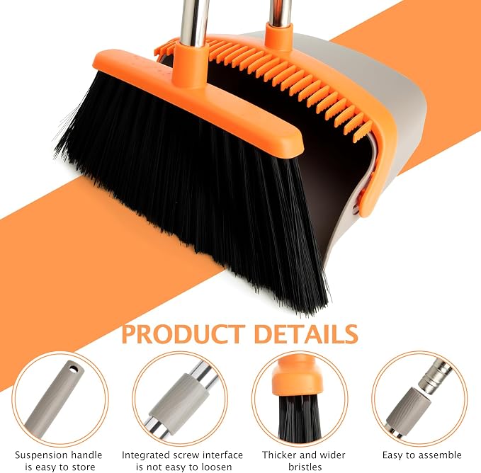 2-Pack Broom and Dustpan Set - Image 6