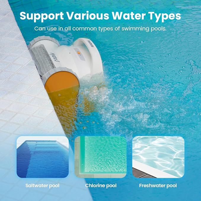 Hydro3 Robotic Pool Cleaner, 150W Cordless Pool Vacuum - Image 3