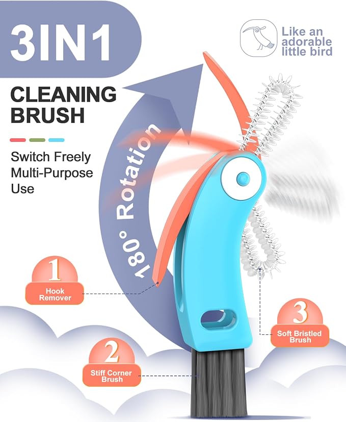 3 in 1 Cup Lid Cleaning Brush 3 PCS - Image 3
