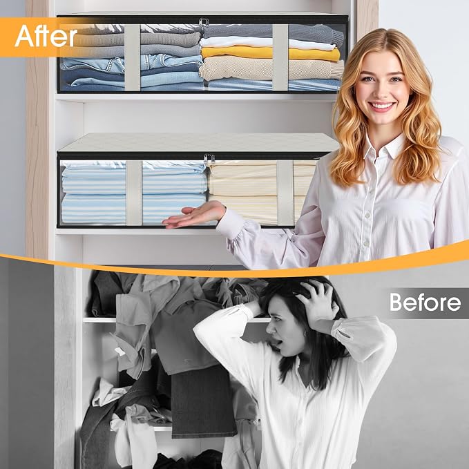 StorageRight Under Bed Storage Bins, Breathable Organizer - Image 7