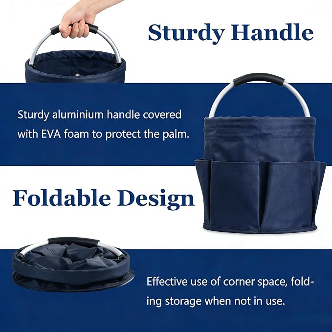 Qivine Cleaning Caddy for Cleaning Supplies, 17L Cleaning Supply Caddy - Image 4