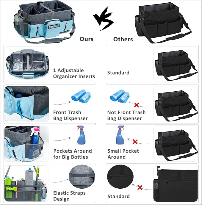 Large Cleaning Supplies Organizer-Cleaning Caddy Organizer - Image 6