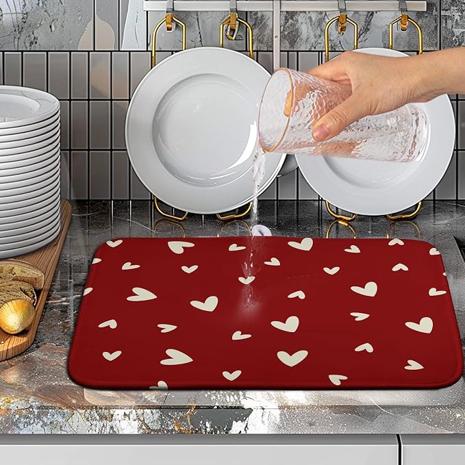 Valentine's Day Love Heart Dish Drying Mat - Image 5
