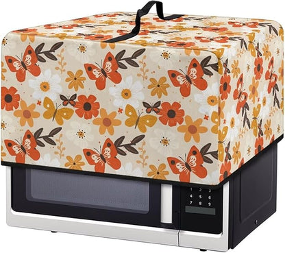 Microwave Oven Universal Dust Cover, Butterfly Waterproof Polyester Fabric Dust Cover Heat-Resistant Air Fryer Dust Cover Appliance Airfryer Dust Jacket