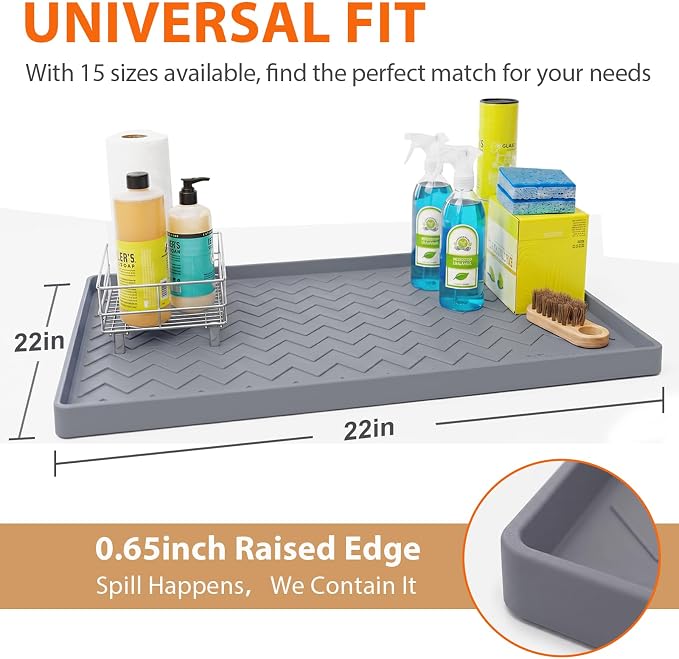 TigeJoy 22" x 22" Under Sink Mats - Image 2
