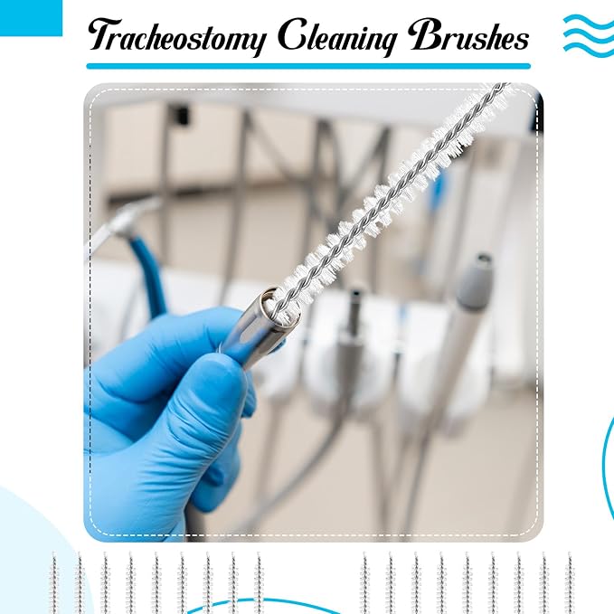 TrelaCo 100 Pcs Tracheostomy Cleaning Brushes Trach Brush Nylon Bristle - Image 5