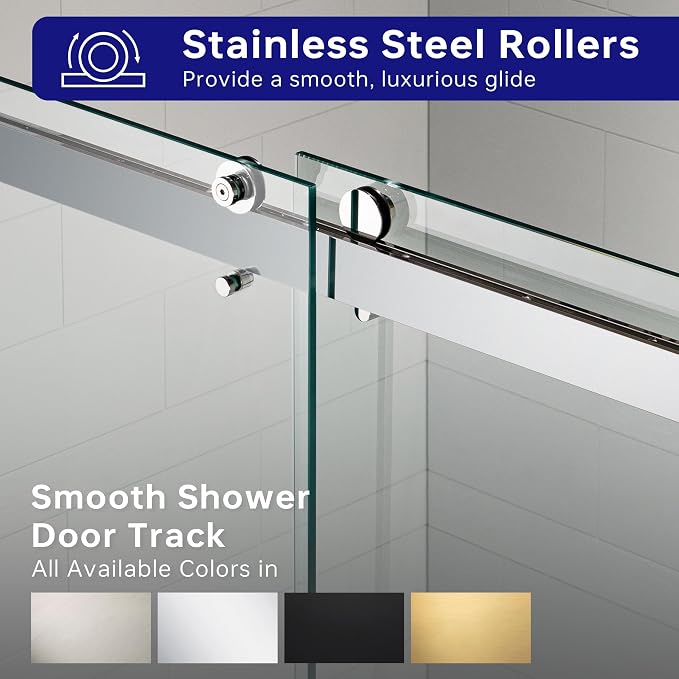 Woodbridge Frameless Shower Doors 56-60" Width x 76" Height - Image 8