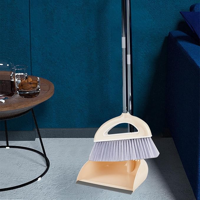 Broom and Dustpan Combo for Office, Broom and Dustpan Set for Home, Long Handle - Image 2
