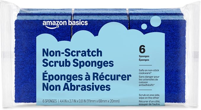 Amazon Basics Non-Scratch Dual-Sided Sponges by AmazonBasics