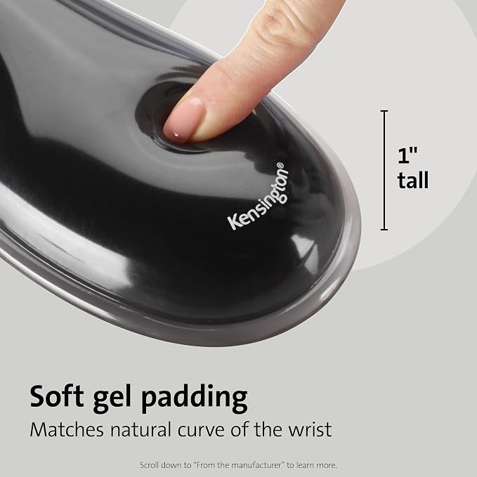 Kensington Duo Gel Keyboard Wrist Rest, Ergonomic Support - Image 3