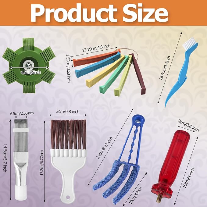 6 pcs Air Conditioning Fin Cleaner Set Air Conditioner Fin Comb Straightener - Image 4
