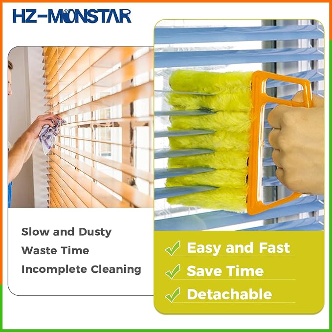 3Pcs Blind Cleaner Duster Tool, 7-Finger Dusting Tool - Image 3