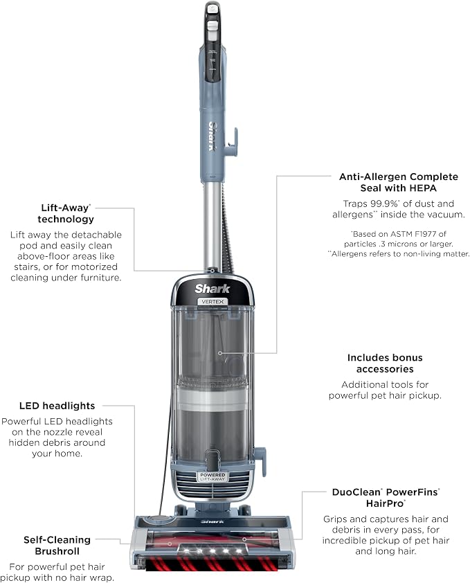 Shark Performance Powered Lift-Away Upright Vacuum, Ultra-Powerful Suction - Image 10