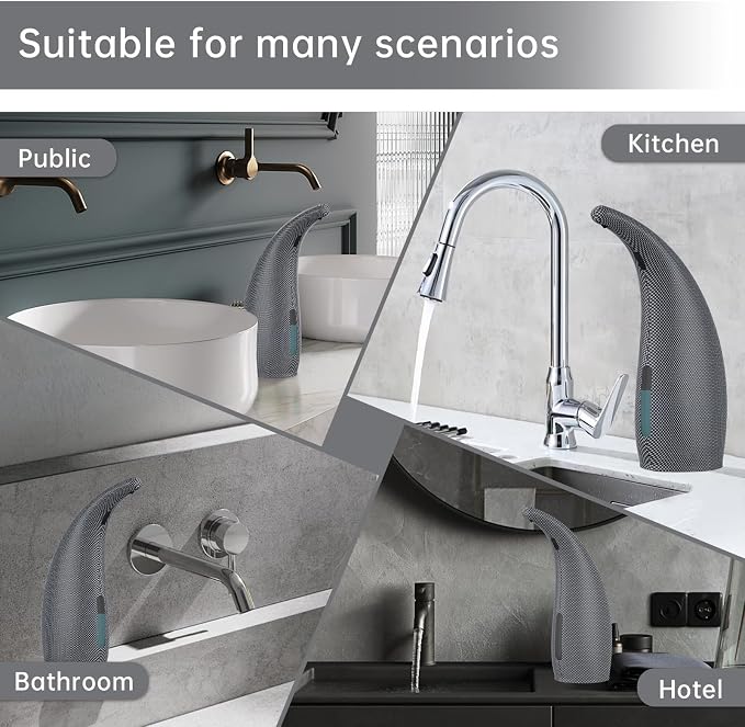 Automatic Liquid Soap Dispenser, 300ML Touchless 4 Gear Adjustable, Countertop - Image 5