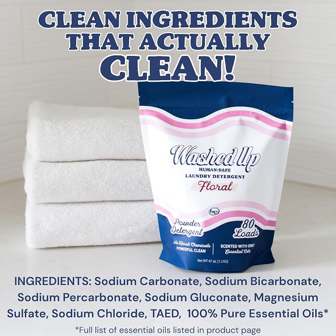Floral Laundry Detergent Powder | Only 100% Pure Essential Oils | Safe - Image 3
