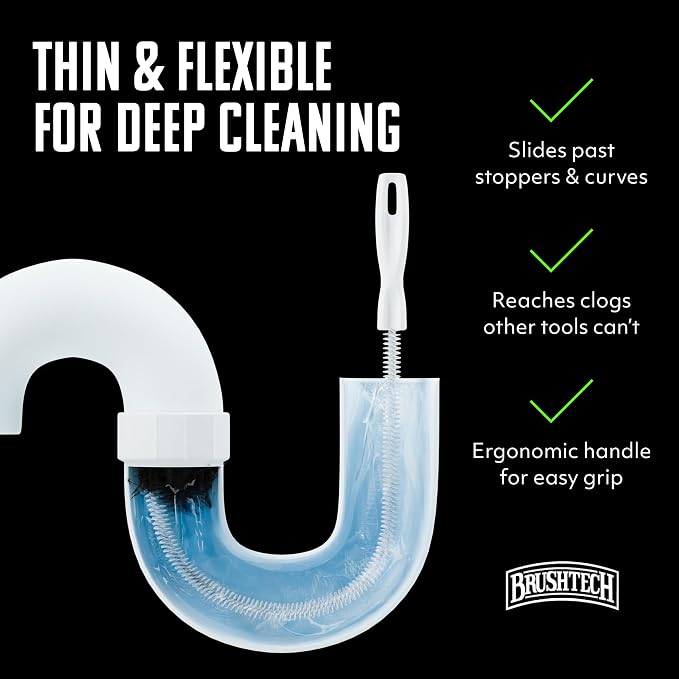 Brushtech Sink Drain & Overflow Cleaning Brush - Image 2