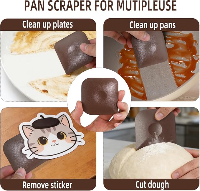 Pan Scraper 6-Pack, Plastic Cleaning Tool - Image 5