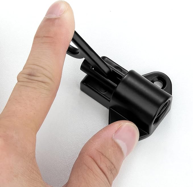 4 Packs Self-Closing Latches，Black Spring Door Lock，Resilient Bolt Latch - Image 3