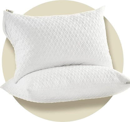 CoolShields Pillow Protector (4 Pack) King – Waterproof Zippered Pillow Covers, Hypoallergenic, Premium Pillowcase Encasement for Better Sleep