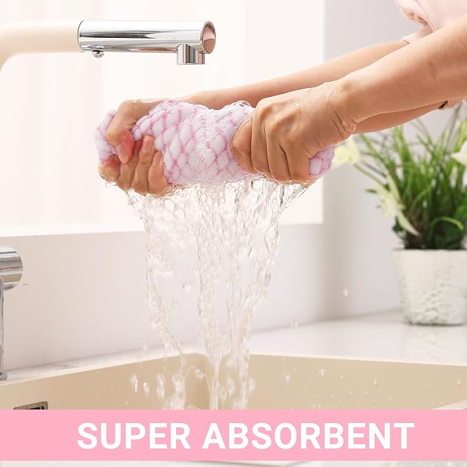 Homaxy Kitchen Towels and Dishcloths Set, 16 x 25 and 12 x 12 Inches, Super - Image 5