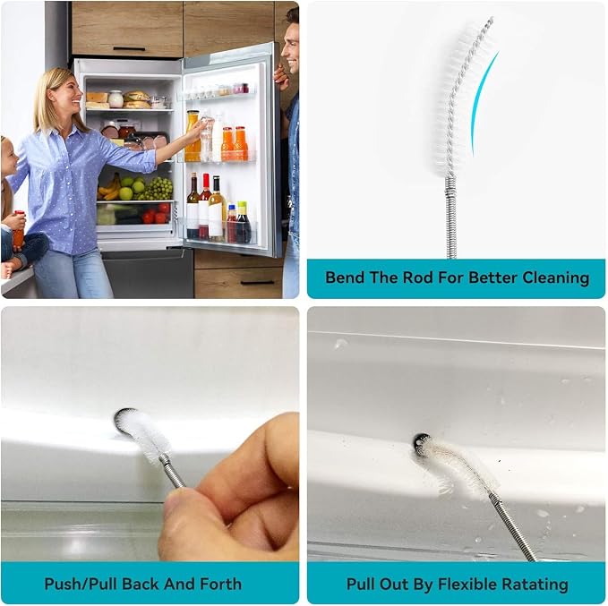 7.26 ft Flexible Drain Cleaning Brush – 2-Pack, Stainless Coil - Image 5