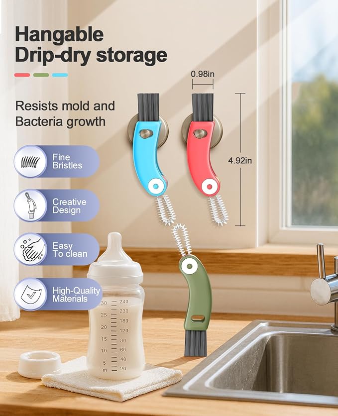 3 in 1 Cup Lid Cleaning Brush 3 PCS - Image 7