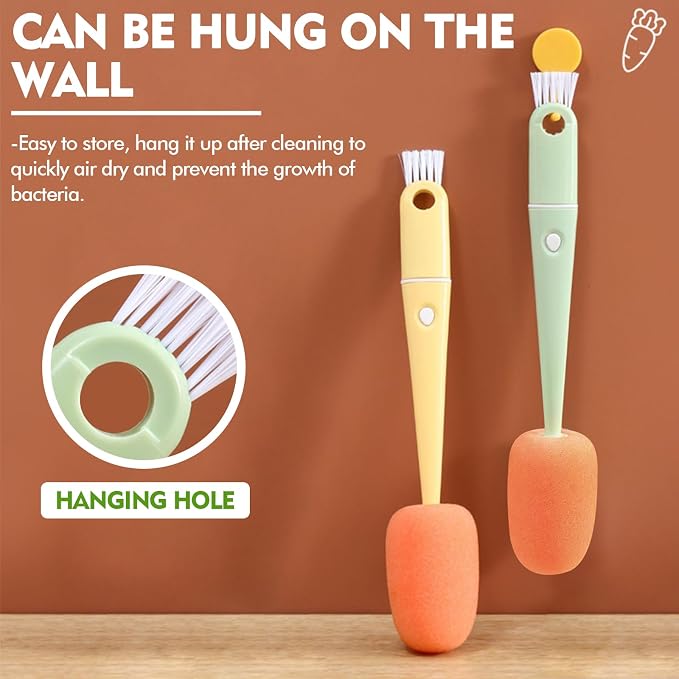 Bottle Cleaning Brush 5 PCS Long Handle Bottle Brush 4 in 1 Detachable - Image 7