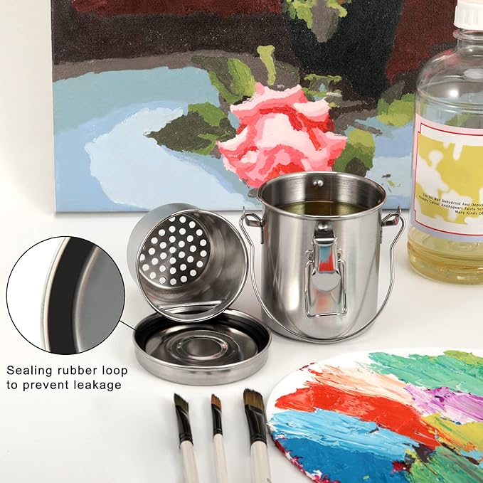 MyLifeUNIT Paint Brush Cleaner, Stainless Steel Brush Holder - Image 4