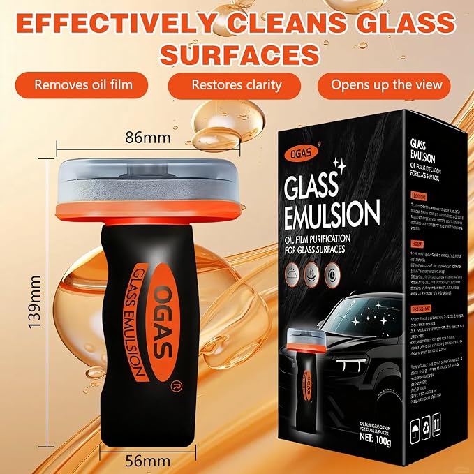 2PCS Glass Oil Film Remover for Car, Roll-On Glass Compound - Image 3