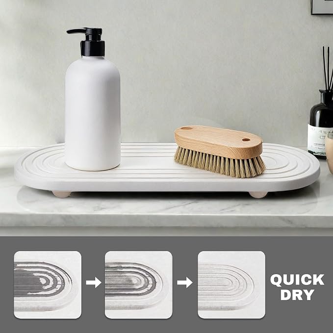 Instant Dry Sink Caddy Organizer, Fast Drying Sink Caddy, Water Absorbing Stone - Image 3
