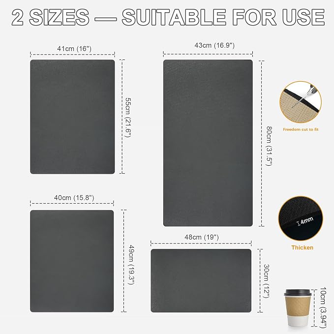 Dish Drying Mat & Coffee Mat for Kitchen Counter, Absorbent Microfiber - Image 7