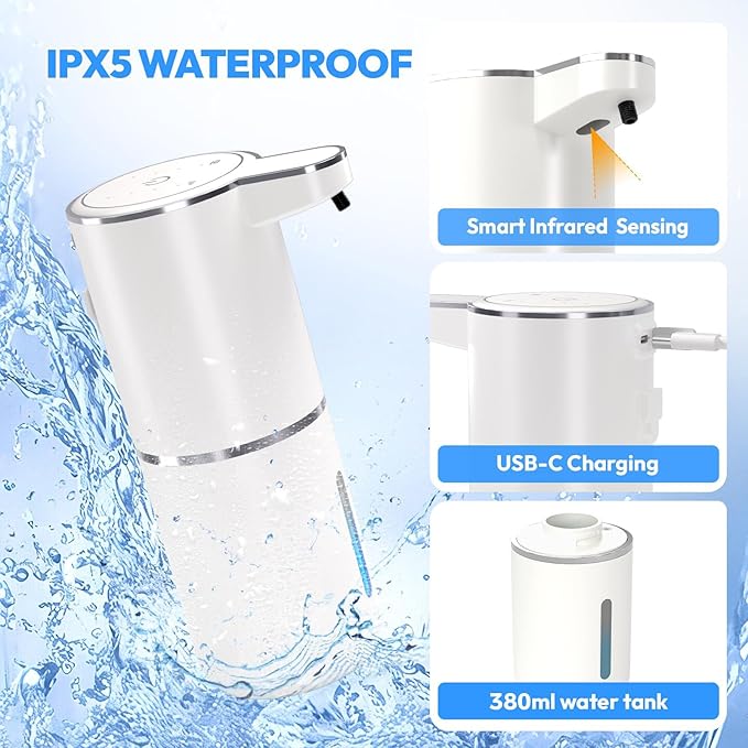 Automatic Foaming Soap Dispenser, Touchless Foam Soap Dispenser, 12.8oz - Image 3