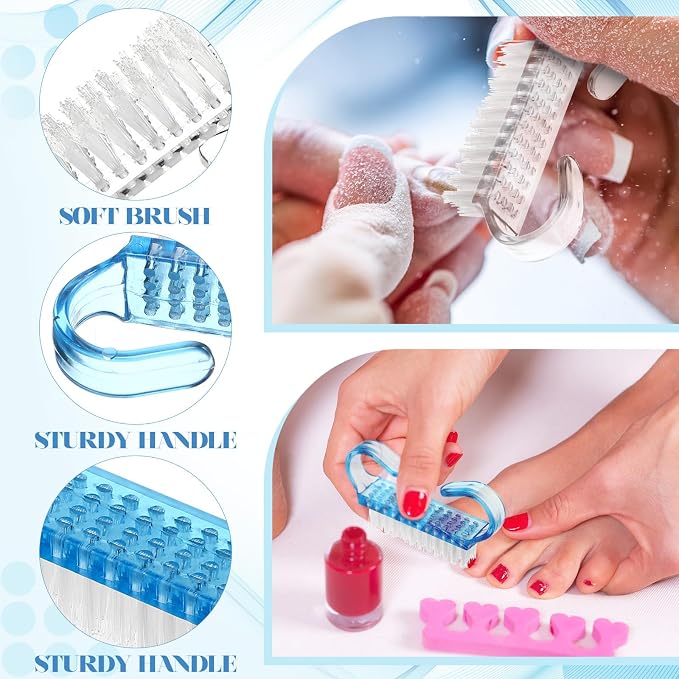 Bokon 400 Pcs Handle Grip Nail Brush Bulk Fingernail Scrub Brush - Image 4