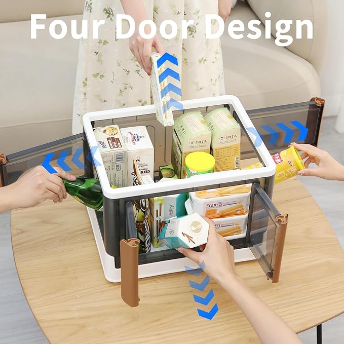 HAIXIN 4 Doors Opening Shelf Organizer, Foldable Closet Organizers and Storage - Image 2