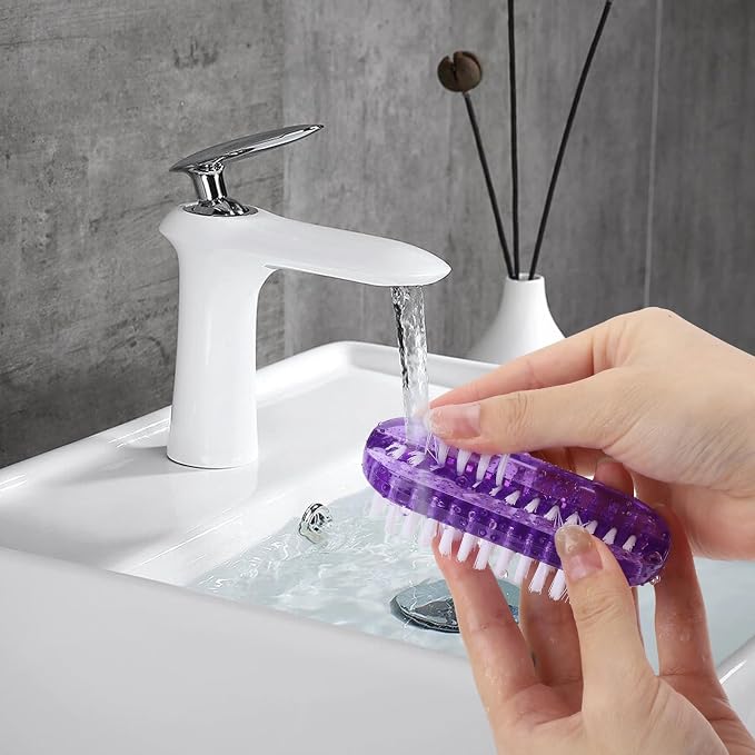 Nail Cleaning Brushes Plastic for Fingernails 2-Sided Non-Slip Brush Nail - Image 5