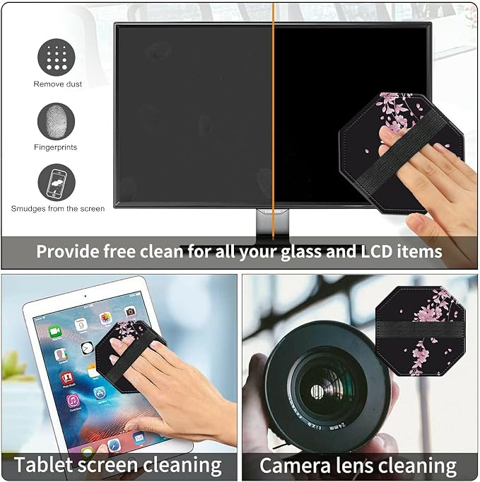 Wrist Rests for Keyboard and Mouse Support Gel Pad + Screen Cleaning Pad + - Image 3