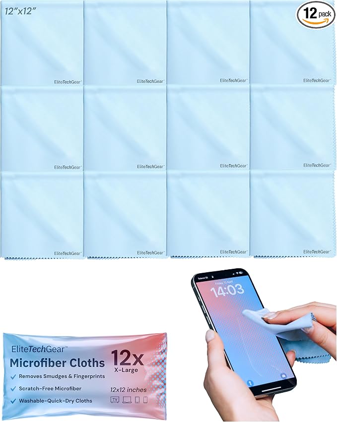 Elite Screens Microfiber Cleaning Cloth by EliteTechGear